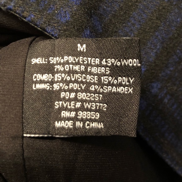 Navy/black plaid Size medium Jacket - Picture 9 of 10